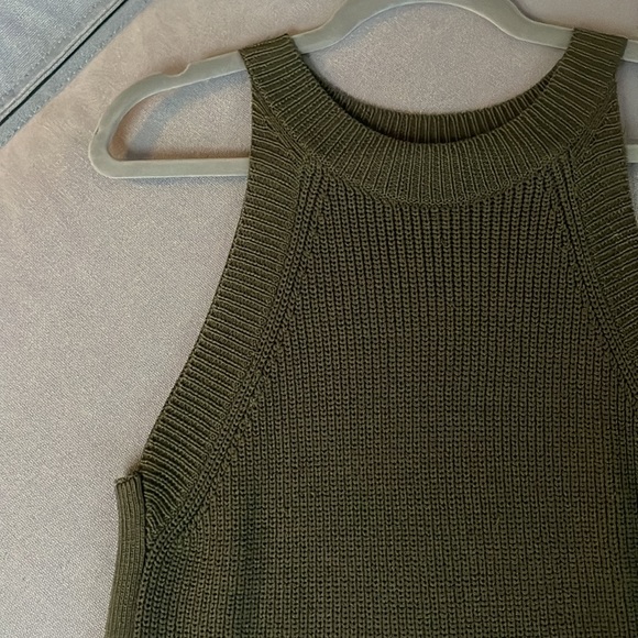 Dark Green Sweater Tank - Picture 2 of 2